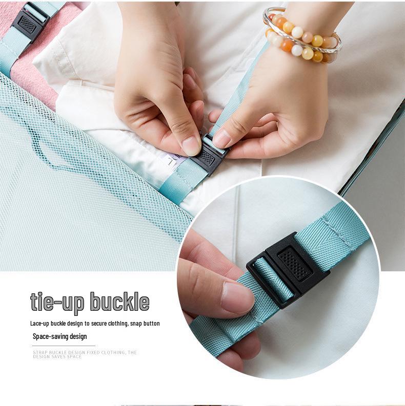 7-Piece Multifunctional Twill Travel Set for Clothes Organization