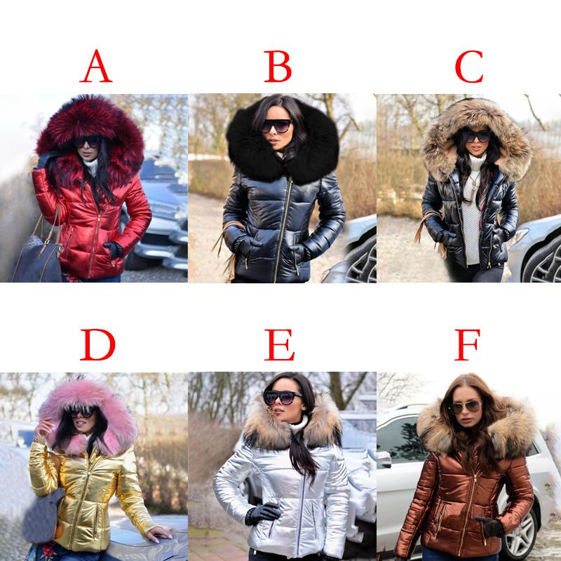 Women Warm Jackets Coats Thick Fur Hooded Zipper Long Sleeve Casual Fashion Winter S-4XL