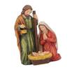 Presepe Famiglia Santa Statuine Statua Ornamento per Natale Decorazione da Tavolo Interna e Regalo Religioso