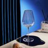 Modern Striped Vertical Transparent Glass, Red Wine & Champagne Glass for Home Parties