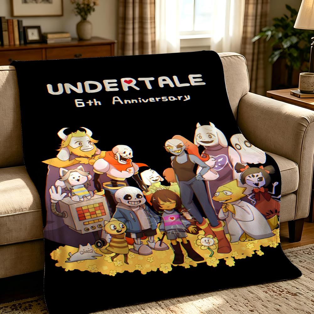 game U-Undertale-e Throw Thick Comfort Flannel Quilt, Multi-scene Use Indoor Outdoor Daily Nap