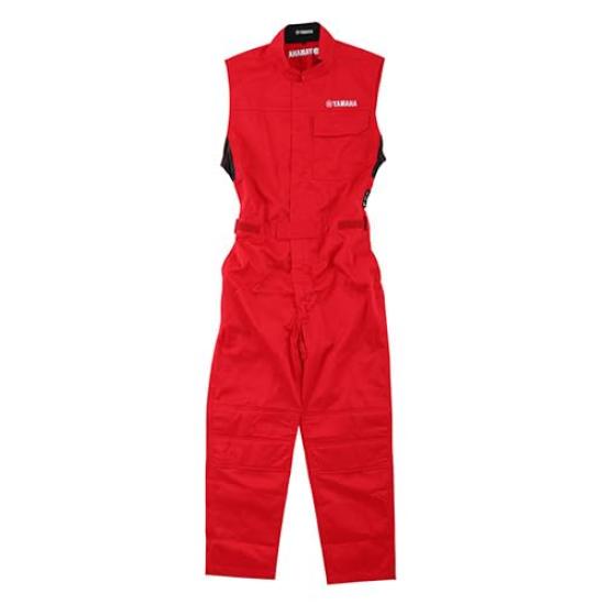 Mechanic Suit Sleeveless WY8003 Red M Size [Yamaha Motor] 90792-M068M