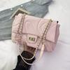 Popular bags New embroidered thread chain bag Delicate lock versatile shoulder messenger bag