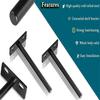 4pcs Floating Shelf Bracket Hidden Bracket Wall Mounted Bracket Invisible Nail Fixed Bracket Partition Hidden Shelf Bracket