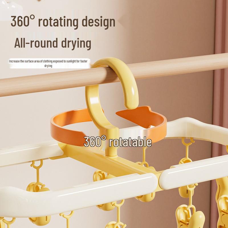 Multi-functional Folding Drying Rack for Bibs, Hats, and Socks – Perfect for Home, Balcony, or Dormitory Use