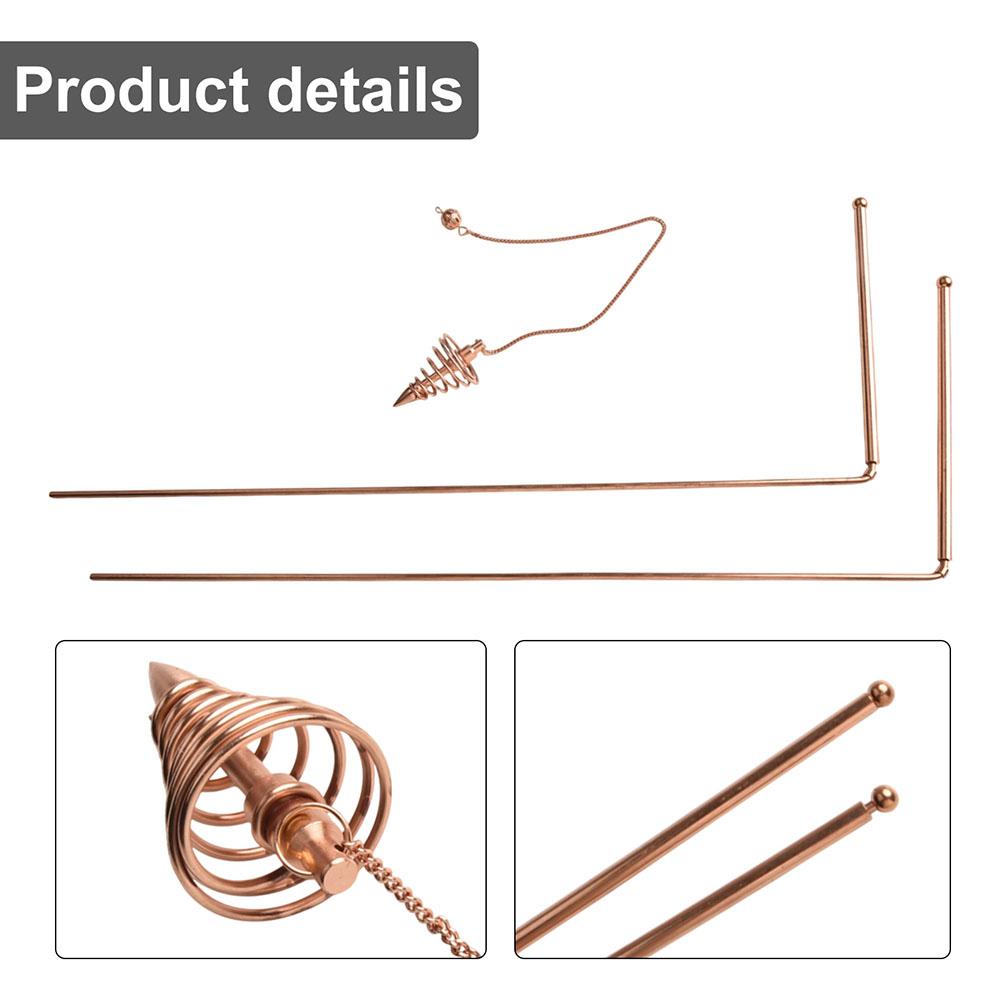 1 Set Copper Probe Rod Gold Measuring Rods With Pendulum Tools Hunting For Water Treasure Gold Lost Items Finding Tools