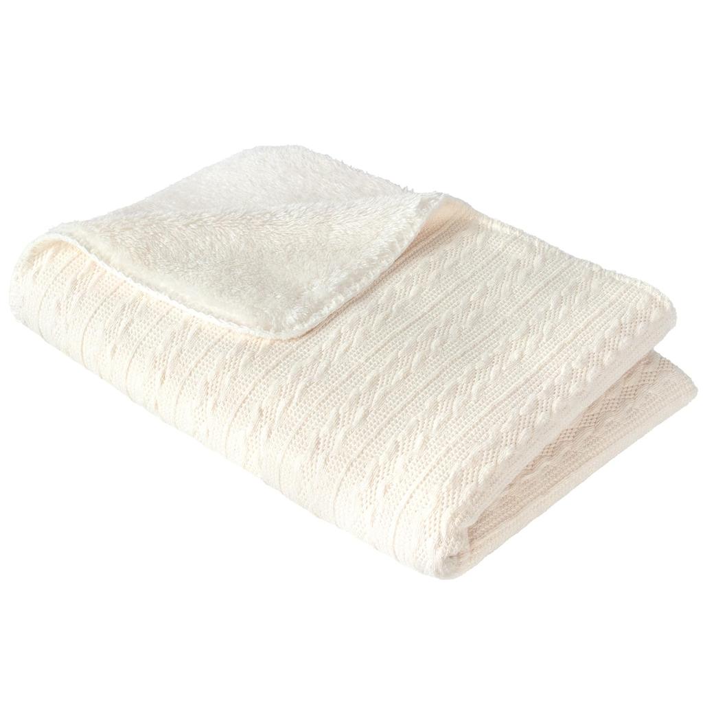 Bloom Noel Lap 70 x 100 Nordic Small Lap Blanket Blanket, Approx. cm, Style, Stylish, Cute, Warm, Washable, (Ivory)