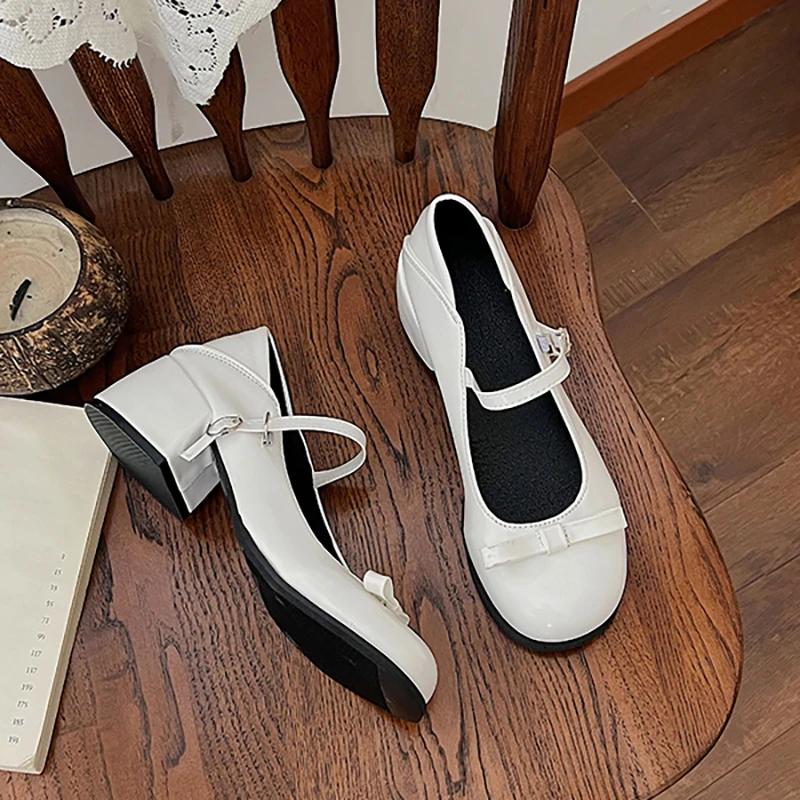 

Ретро-стиль JK женские туфли Мэри Джейн модные неглубокие кожаные туфли с бабочкой осенние женские туфли-лодочки для танцев и выпускного вечера 35