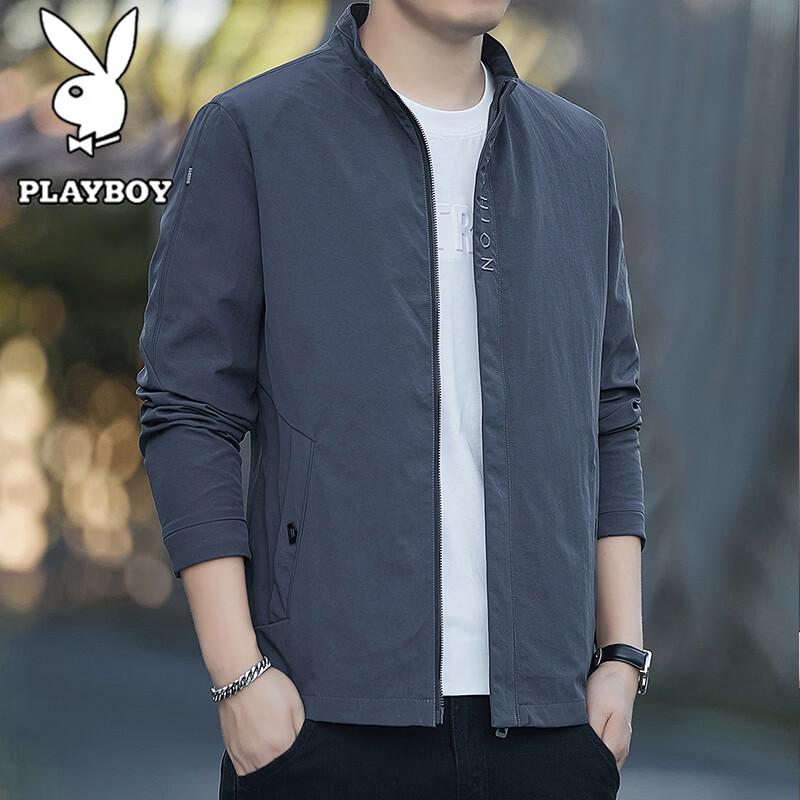 PLAYBOY Men's Stand Collar Casual Jacket