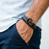 Noter Fashion 2Pcs Men Bracelet Set Premium Selected 4mm Cord Soft On Skin Colorfast 6 Colors Options Perfect Gift For Him Joias