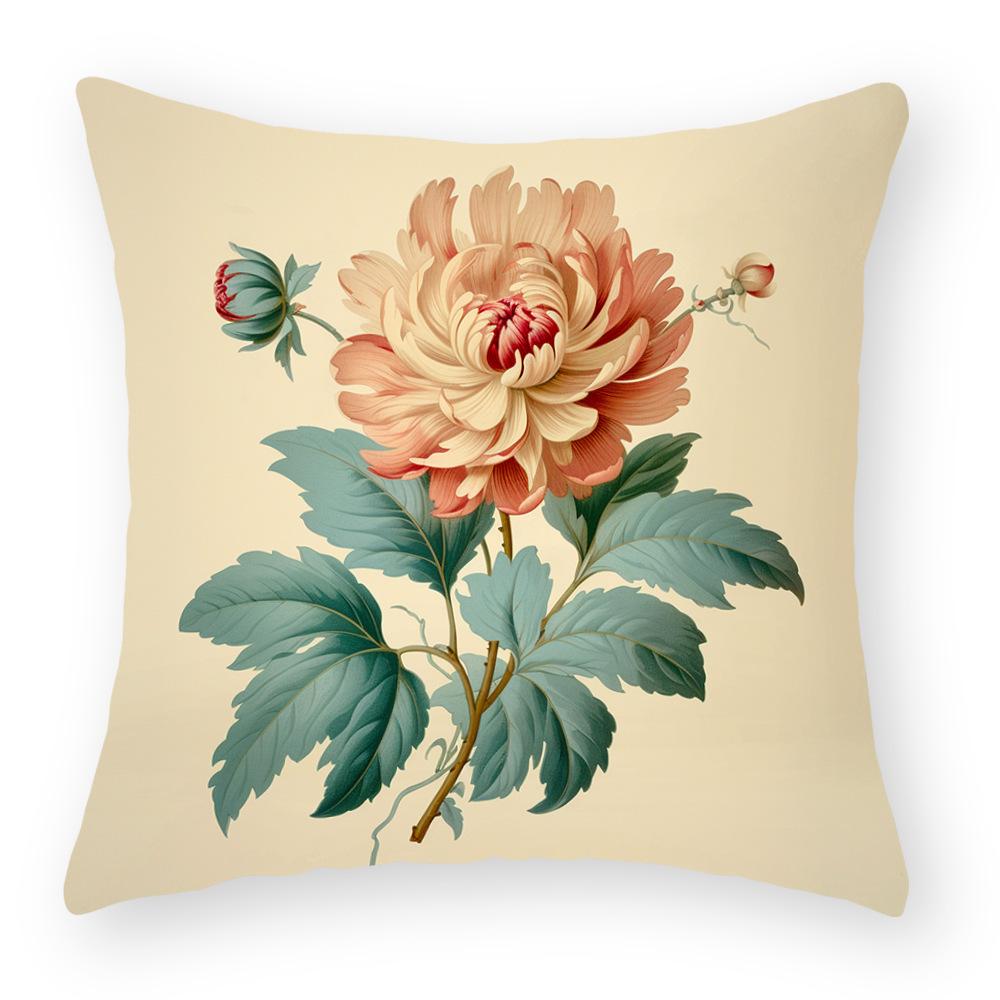 New Flower Series Pillowcases Simple Sofa Decorative Pillows Car Seat Cushions