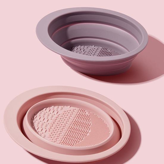 Yousheng Brush Cleaner Professional Reused Multifunctional Wide Application Leak-Proof Cosmetics Tool Portable Makeup Brush Cleaner Bowl for Travel