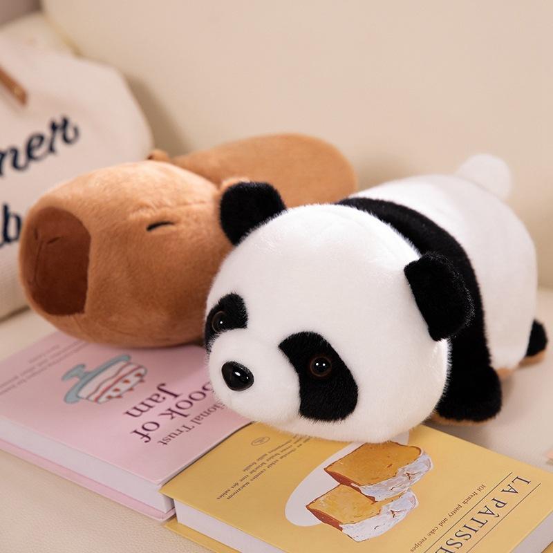 Creative Animal Flips Capybara Into Panda Throw Pillow Plush Toy Doll Lying Down Panda Doll Doll Doll