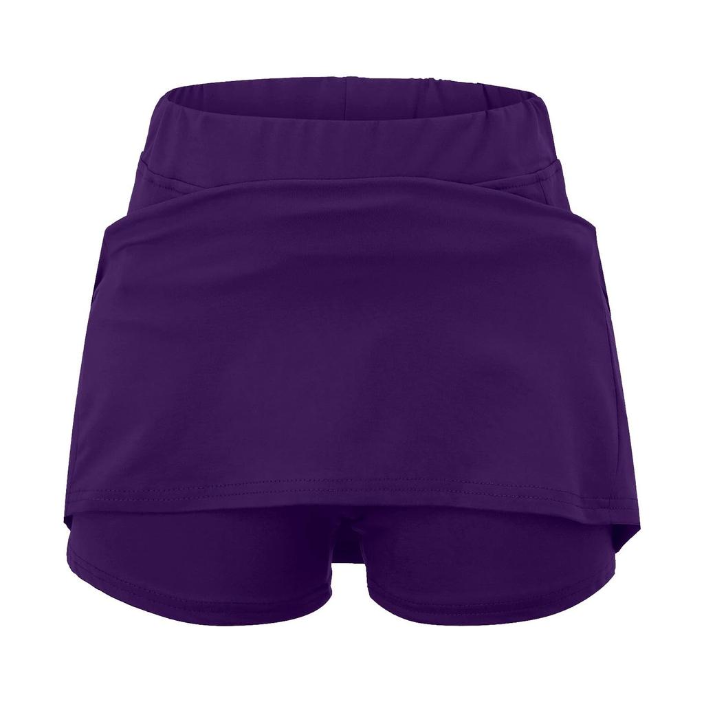 Elastische Yoga-Culottes für Frauen, einfarbige sportliche Shorts, leichte, hoch taillierte, dünne, einfarbige Jogginghosen