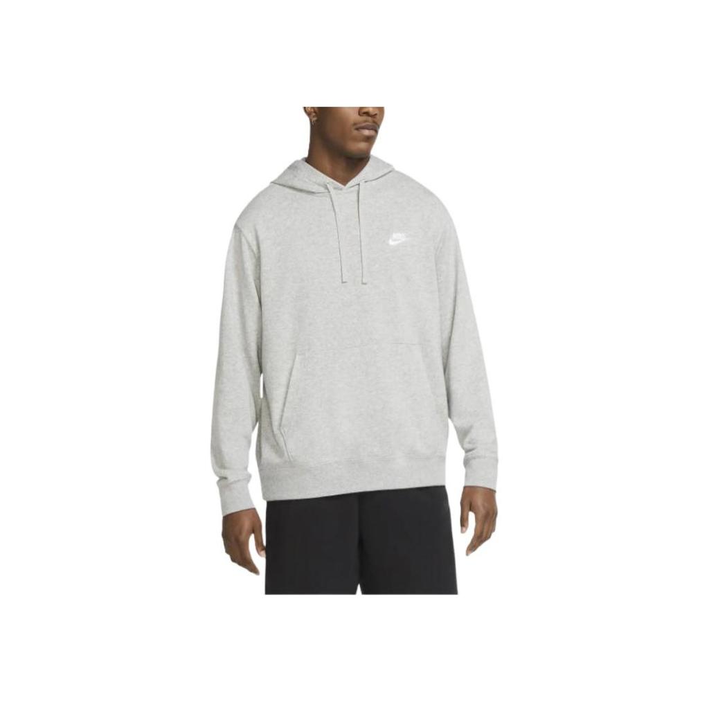 Nike Felpa con cappuccio da uomo con logo stampato a tinta unita Grigio CZ7858-063