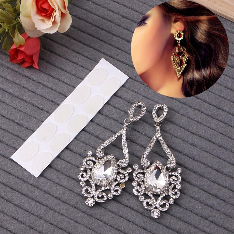 200Pieces Silicone Earring Stabilizers Ear Lobe Support Pads for Heavy Earring Preventing Torn Stretched Earring Backs