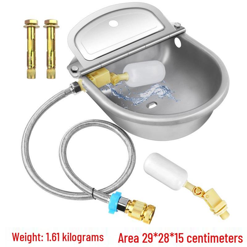 Stainless Steel Automatic Drinking Bowl with Float for Cattle, Sheep, Horses, and Donkeys