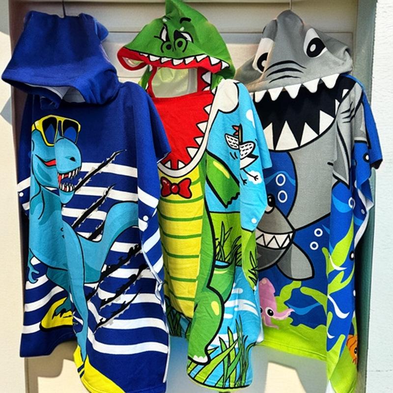 Children's Microfiber Hooded Bath Towel Cloak - Quick-Dry & Absorbent
