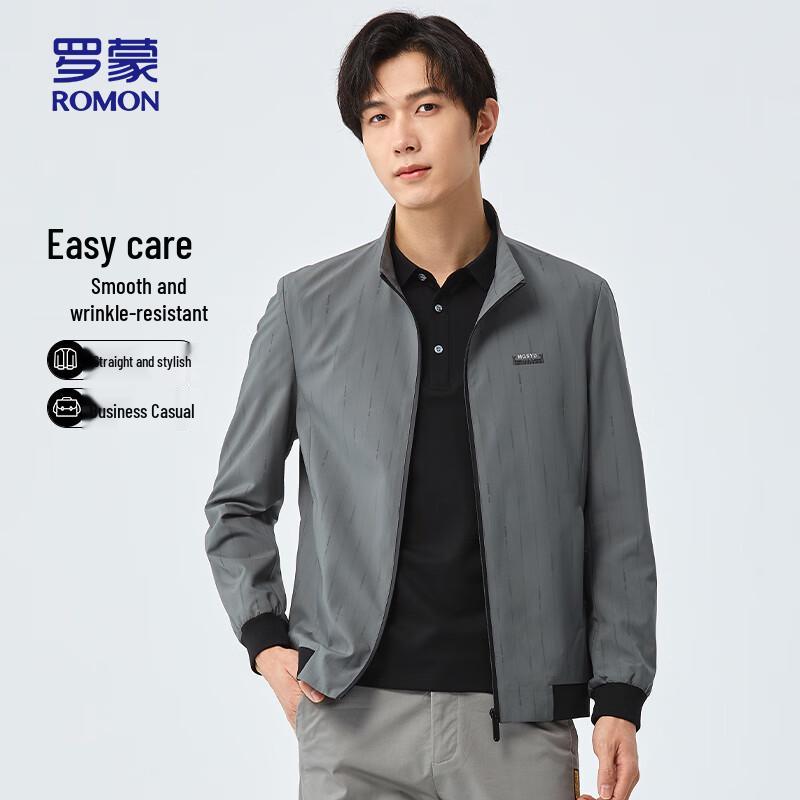 

Romon Men s Stand-Collar Business Casual Jacket 2XL (185)