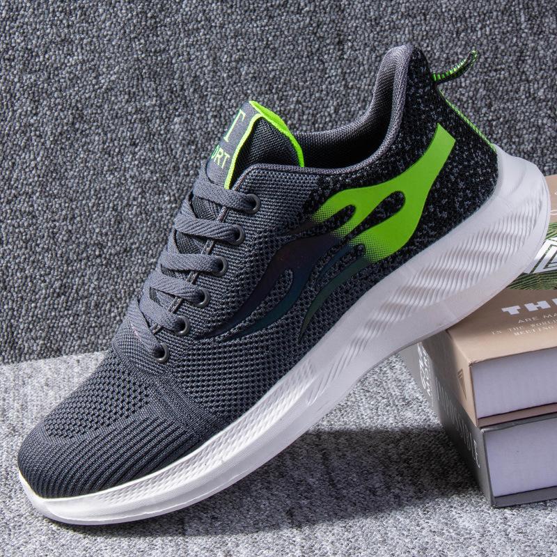 Spring new soft-soled lightweight running shoes breathable sports shoes simple solid color casual shoes tide