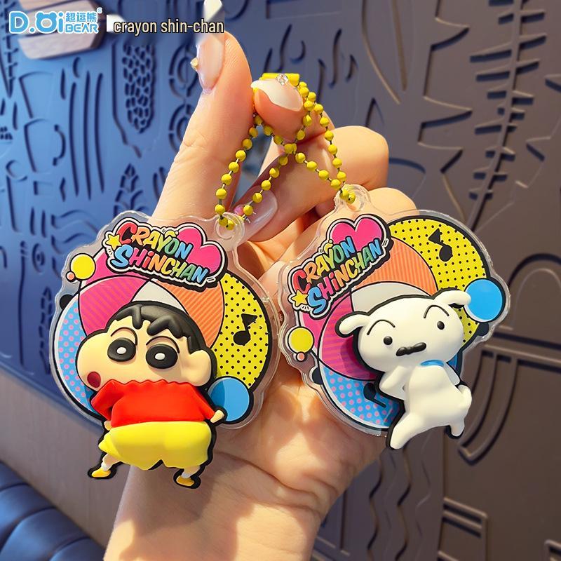 Crayon Shin-chan Swing Keychain: Funny Doll Couple Charm