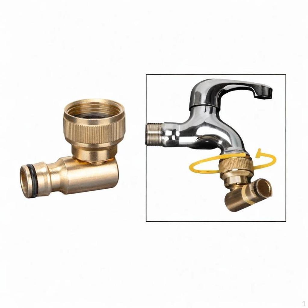 Garden Hose Tap Converter Adapter Easy To Install Sturdy Swivel Elbow Connector
