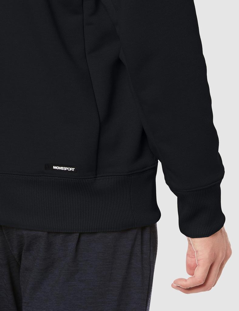 Move Sports Descente Pullover Hoodie In Both MVSP Training Black Full-Zip (Available Sizes), Stretch, Moisture-Wicking, UV-CUT (UPF 50+), Men's