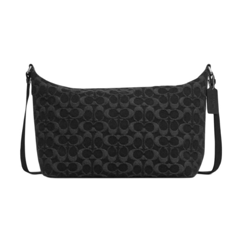 

COACH 31 FINN Presbyopia Denim Fabric Crossbody Bag Large Men s Black чорний