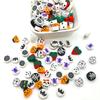 Diy Soft Pottery Bead Separation Mixed Color Fruit Cartoon English Letters Perforated Loose Beads, Sliced Bracelet Material