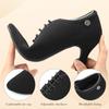 Women Black Oxford Cloth Modern Dballroom Dance Shoes Teachers Shoes Thin Heel 7CM