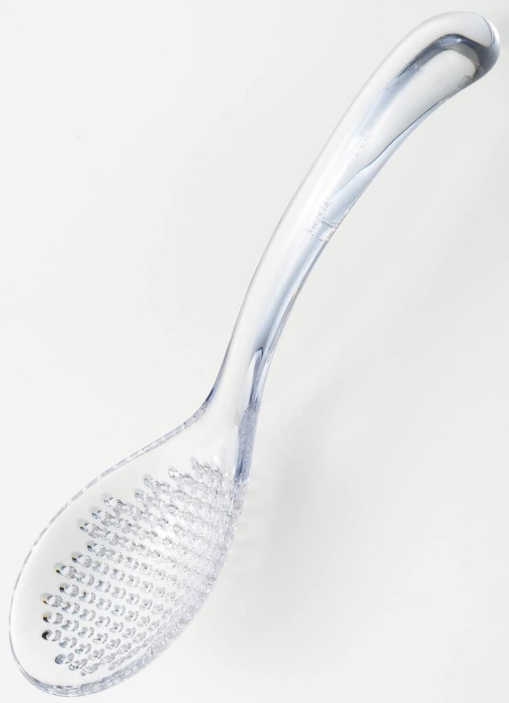 Yoshikawa Delicious Colorful Vegetables Clear Spoon with Total Dishwasher SJ3474 Easy-to-Scoop Holes, Large, 24.5cm Length, Safe, Tsubame-Sanjo,