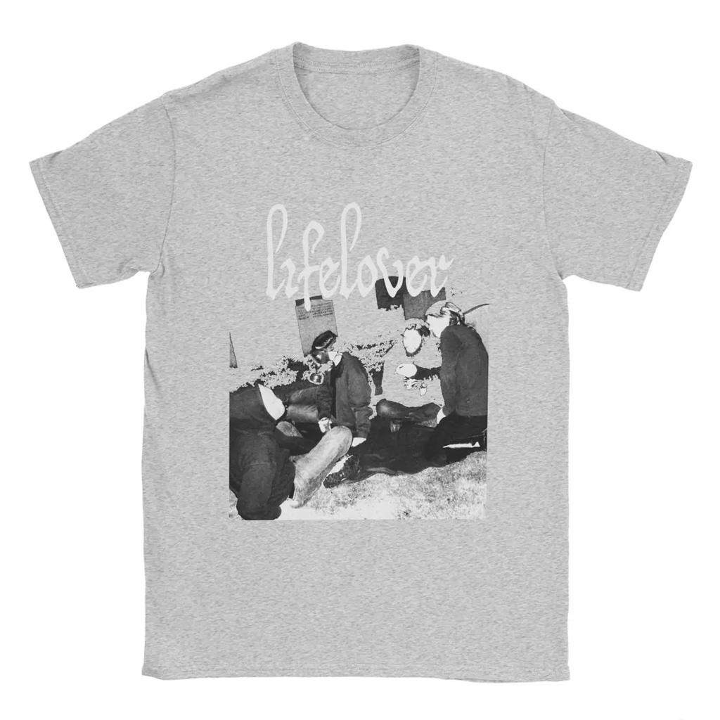 Pánská trička Lifelover Band Oblečení z čisté bavlny Legrační trička s krátkým rukávem a kulatým výstřihem Trička s grafickým potiskem