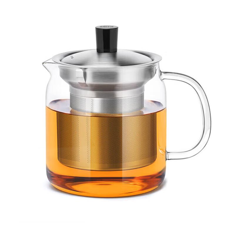 

Shining Heat-Resistant Glass Teapot with Infuser