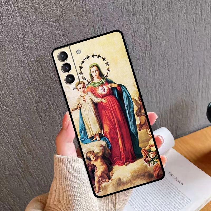 

Mother Virgin Mary Phone Case For Samsung Galaxy S26 S25 S24 S20 S21 S22 S23 Ultra S10 Plus S24 FE S25 FE Cover Galaxy S25 Plus