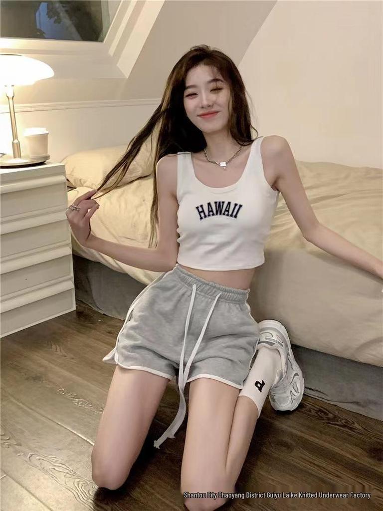 Stylish Embroidered Spaghetti Strap Bandeau Top with Fixed Cup