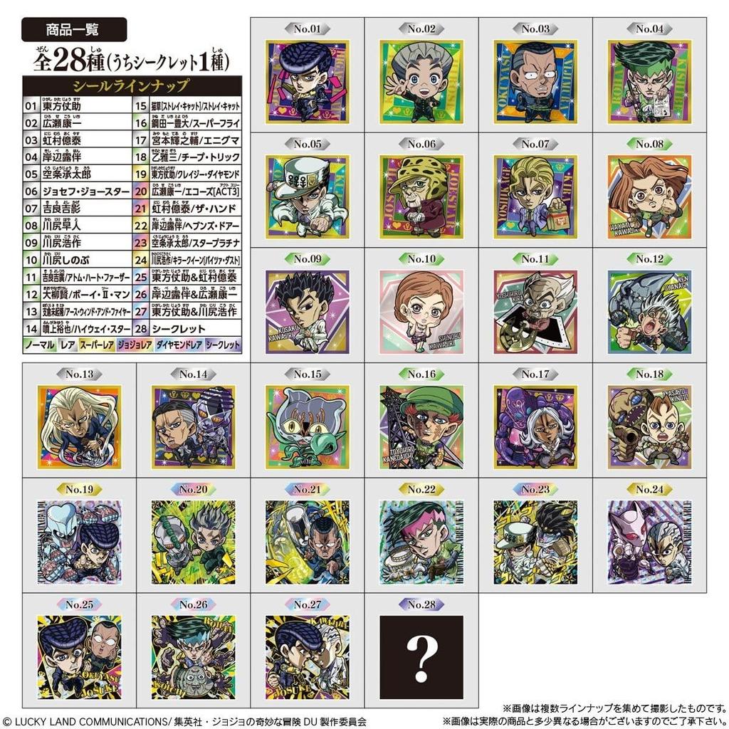 Niformation Bizarre Adventure Seal Wafers Is Unbreakable BOX JoJo's ~Diamond ACT2~ 20-piece (Candy Toy)