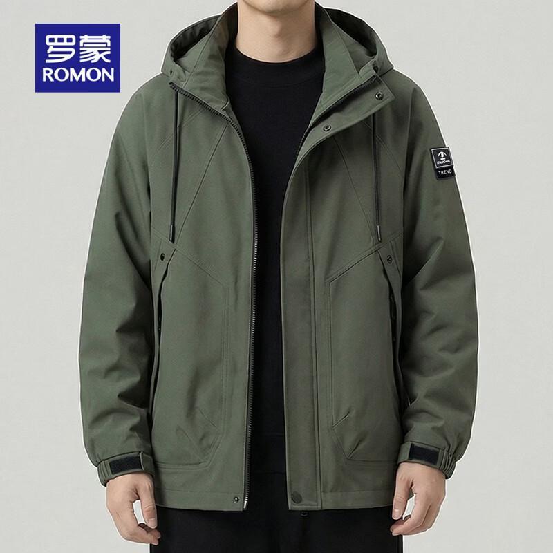 ROMON Men's Hooded Technical Windproof & Waterproof Jacket