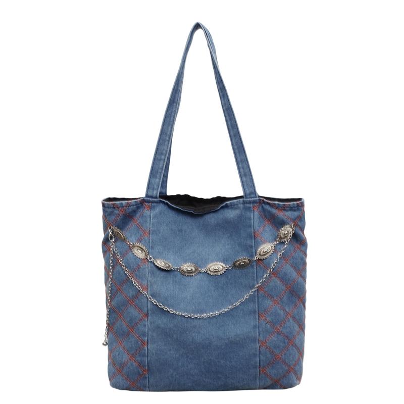 

Large Capacity Tote Bag Denim Shoulder Bag Women s Underarm Bag
