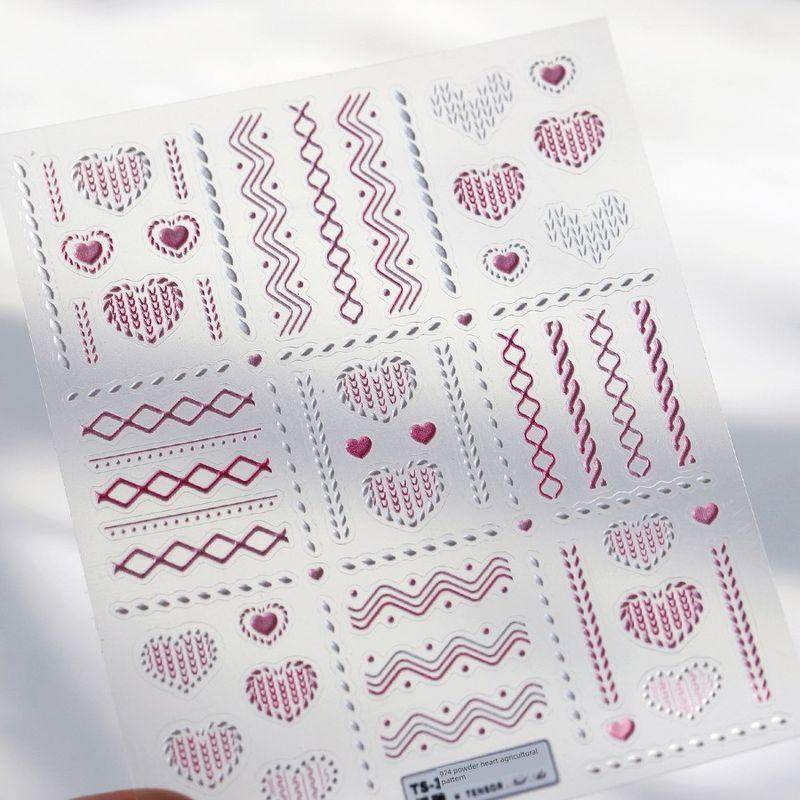 

Qiji Heart Sweater Pattern Three-Dimensional Relief Nail Sticker Waterproof Nail Sticker Decorative Sticker Ornament 3974 3975 TS-3974 (stereo)