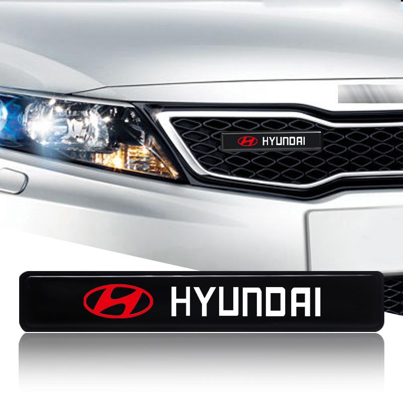 1Pcs Car Front Grille Badge Head Grill Emblem LED Light For Hyundai Fe Sonata Solaris Azera Creta I30 IX25 IX35