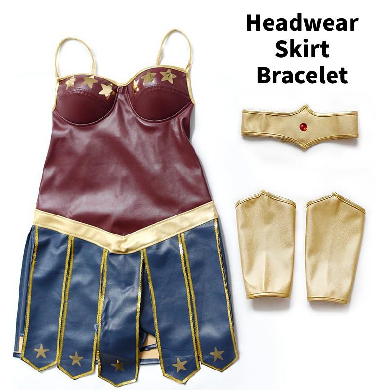 Halloween Wonder Woman Party Movie Justice Dress League Costumes Superwomen