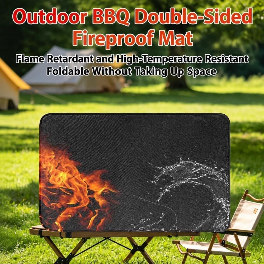 Waterproof Grill Deck Protector Mat Oilproof Fireproof Bbq Mat Insulation Mat BBQ Mat  Camping
