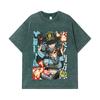 275 GSM Washed T-shirts 100% Cotton Fire Force V2 Print Unisex Heavy Cotton T Shirt