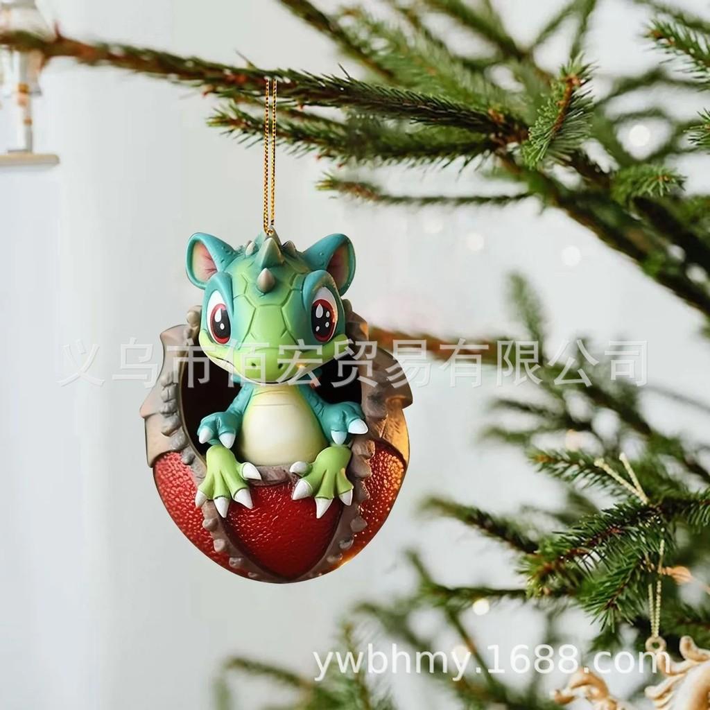 

Delightful Acrylic Dinosaur Egg Home Decor Pendant For Car And Festive Celebrations 5