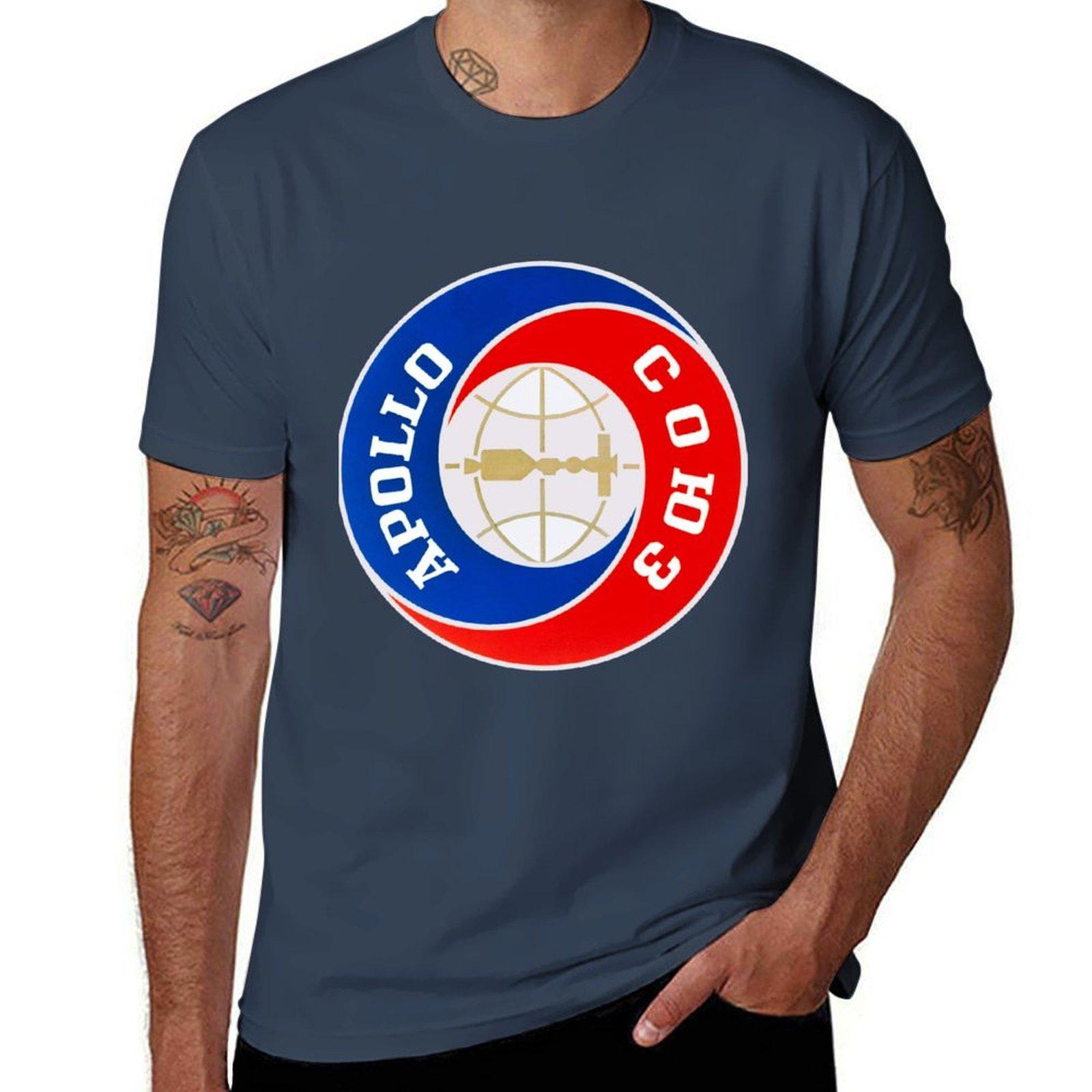 ApolloSoyuz Mission Logo TShirt Festival Casual Short Sleeve S