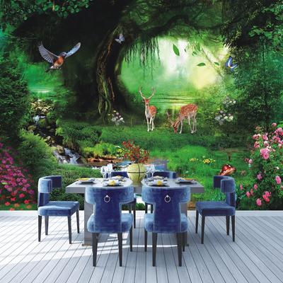 Forest Stream Wallpaper Forest Flowers Natural Landscape Wall Mural Bedroom Living Room Wallpaper