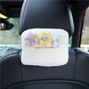Package Case Flower Plush Car Seat Napkin Holder Paper Napkin Case Car Paper Boxes Car Tissue Box