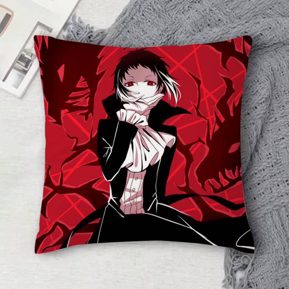 Ryunosuke Akutagawa Doublesided Printed Square Decorative Cushion Cover for Sofa Living Room Home Decor