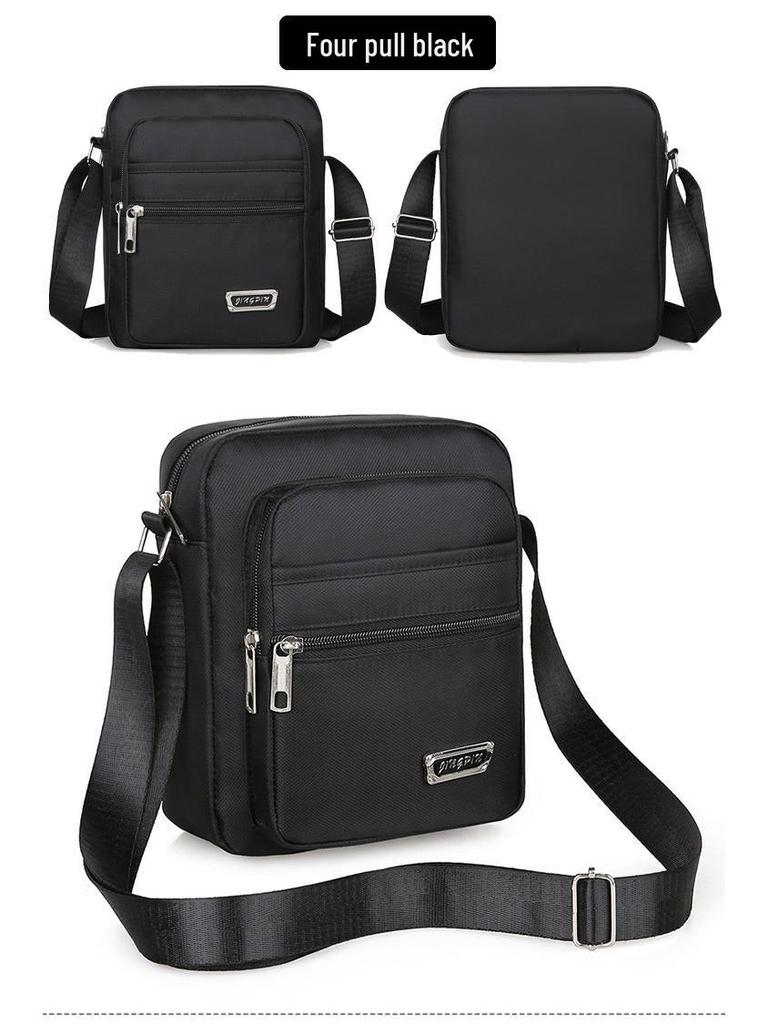 Korean-Style Casual Multi-Layer Waterproof Crossbody Bag for Men & Women - Large Capacity Summer Business Shoulder Wallet