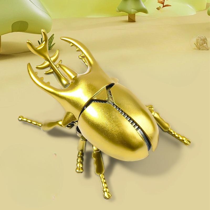Jucării Gândac cu Chei pentru Copii Jucării Unicorn cu Mecanism pentru Copii Model Jucărie Gândac Scarabeu Simulator Insectă Târâtoare cu Cheie yellow